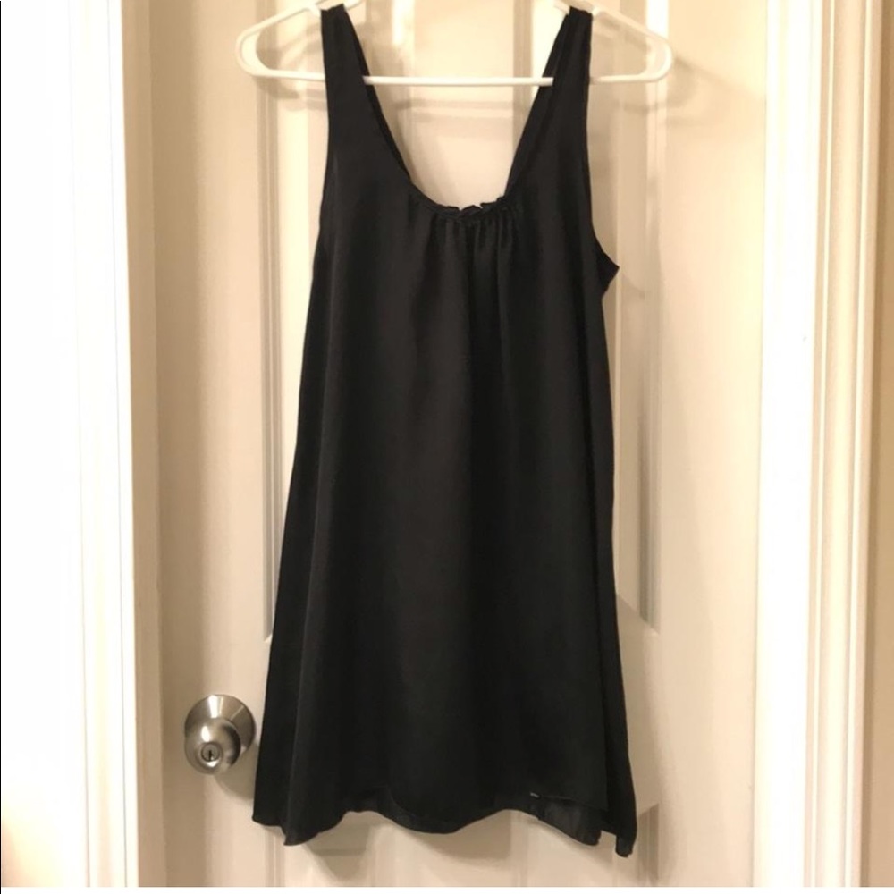black satin dress